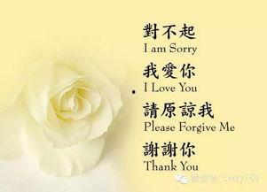 对不起，我爱你，谢谢你